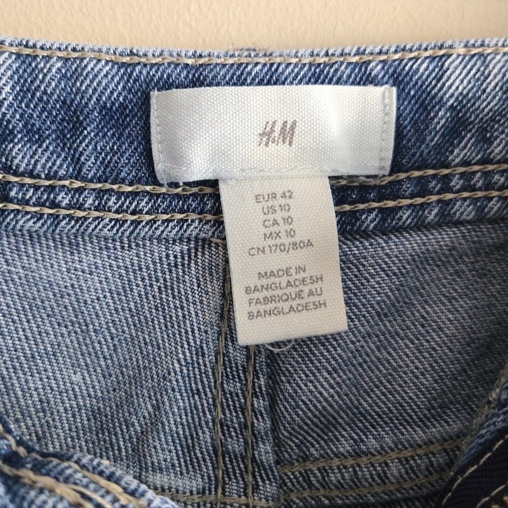 H&M Wide Leg High Rise Jeans Size 10 - Picture 7 of 9